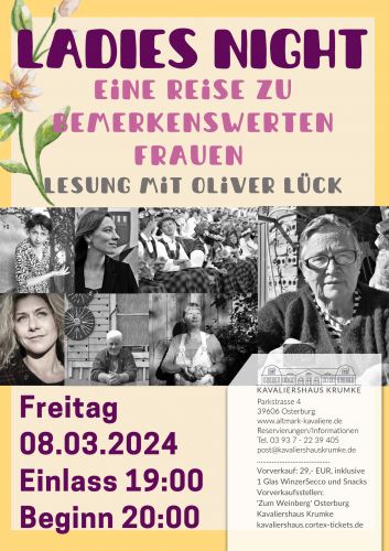 Tickets für LADIES NIGHT 》Eine Reise zu bemerkenswerten Frauen am 08.03.2024 - Karten kaufen